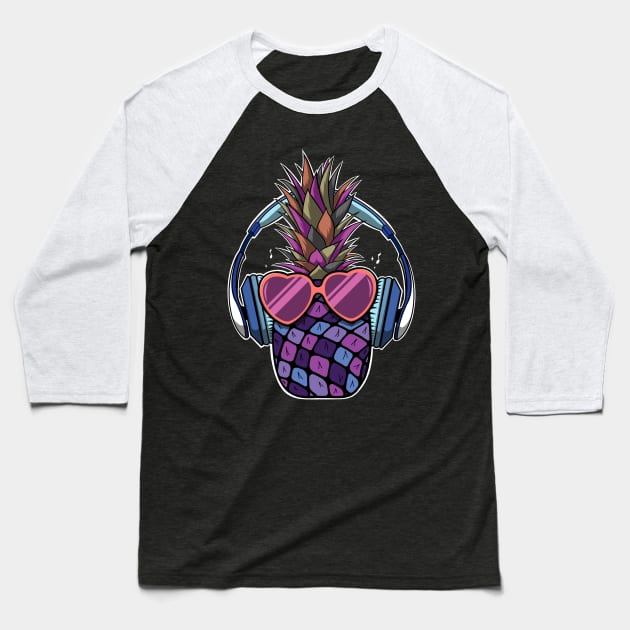 Cool Pineapple Vibes Baseball T-Shirt by ArtDiggs